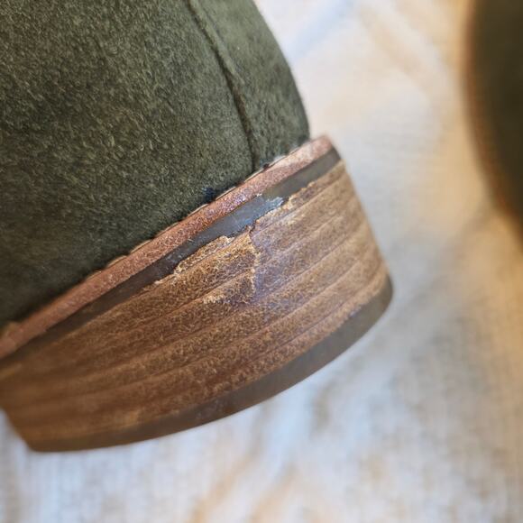 NEW Sofft Women's Naisbury Leather Slip On Shootie Round Toe Size 11M Dark Green - Picture 8 of 10